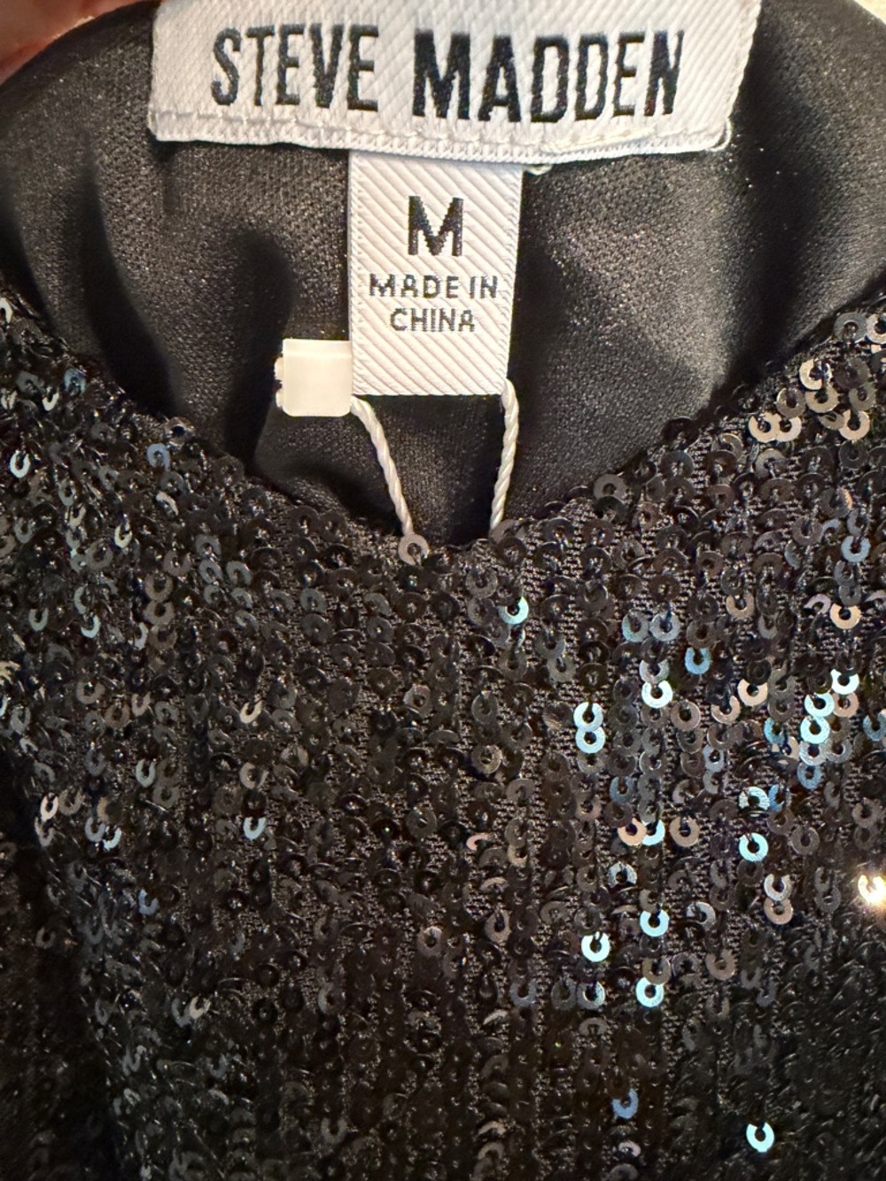 Steve Madden Black Sequin Camisole - Picture 5 of 9